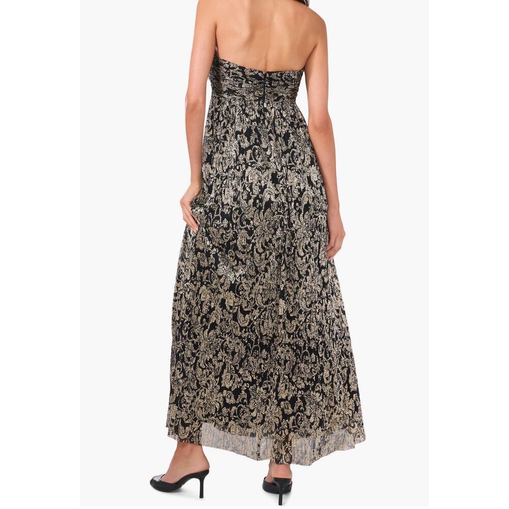 New Parker Pipeline rich gold & black strapless dress size 10 - Picture 2 of 6